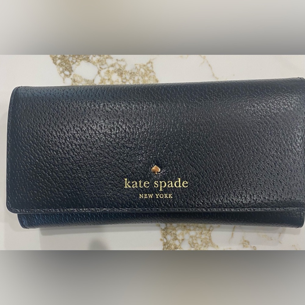 EUC Kate Spade Black Leather Wallet
